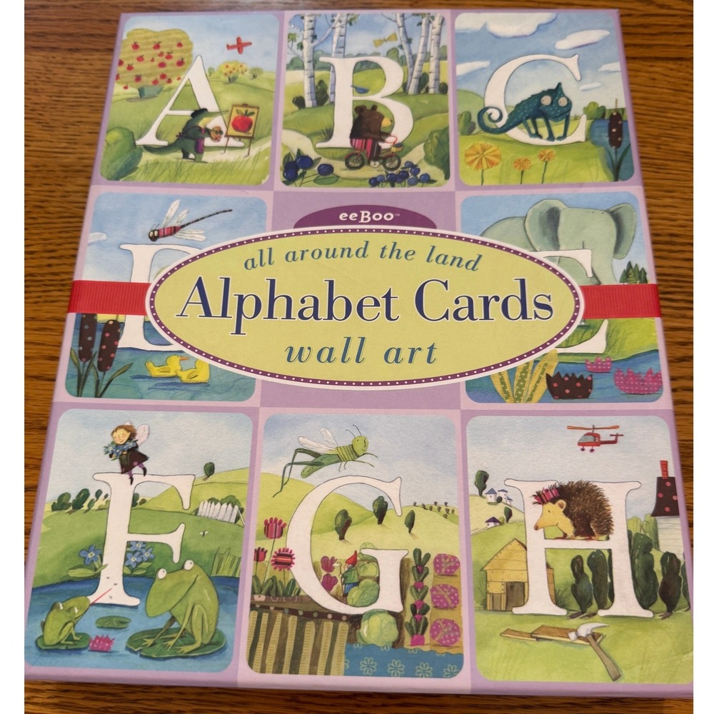 NEW eeBoo Alphabet Wall Cards Kids Multicolor Melissa Sweet Art Flash Cards